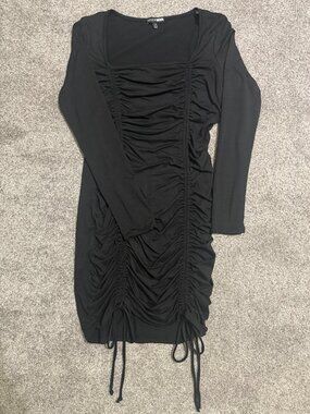 Fashion Nova Black Bodycon Long Sleeve Mini Dress Size Medium